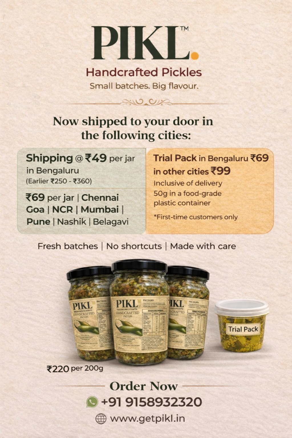 Happy Ugadi – PIKL Handcrafted Pickles Ugadi Special Offer